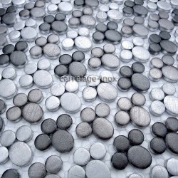 mosaico aluminio frente cocina ducha baño cm-ludik