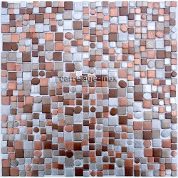 carrelage mosaique aluminium 1 plaque ALU 25