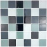 Mosaique carrelage verre 1 plaque NOIR 48