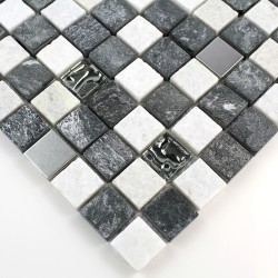 bathroom wall and glass stone and steel ETHNO floor tiles