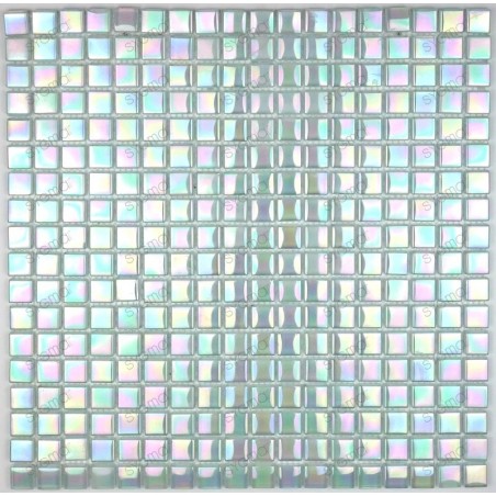 Mosaique carrelage verre 1 plaque NOIR MIX