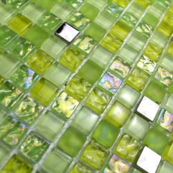 mosaico de vidrio frente de cocina bano CRYSTAL GRIS