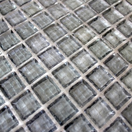 mosaico de vidrio frente de cocina bano CRYSTAL GRIS
