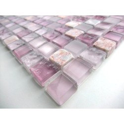 Tile mosaic glass and stone 1 sheet Rossi