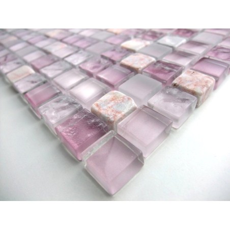 Tile mosaic glass and stone 1 sheet Rossi Tile mosaic glass and stone 1 sheet Rossi