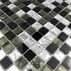 glass for floor and wall mosaic model 1 m-glossnero