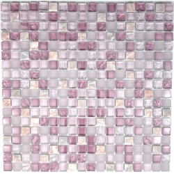 Tile mosaic glass and stone 1 sheet Rossi