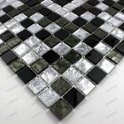glass for floor and wall mosaic model 1 m-glossnero