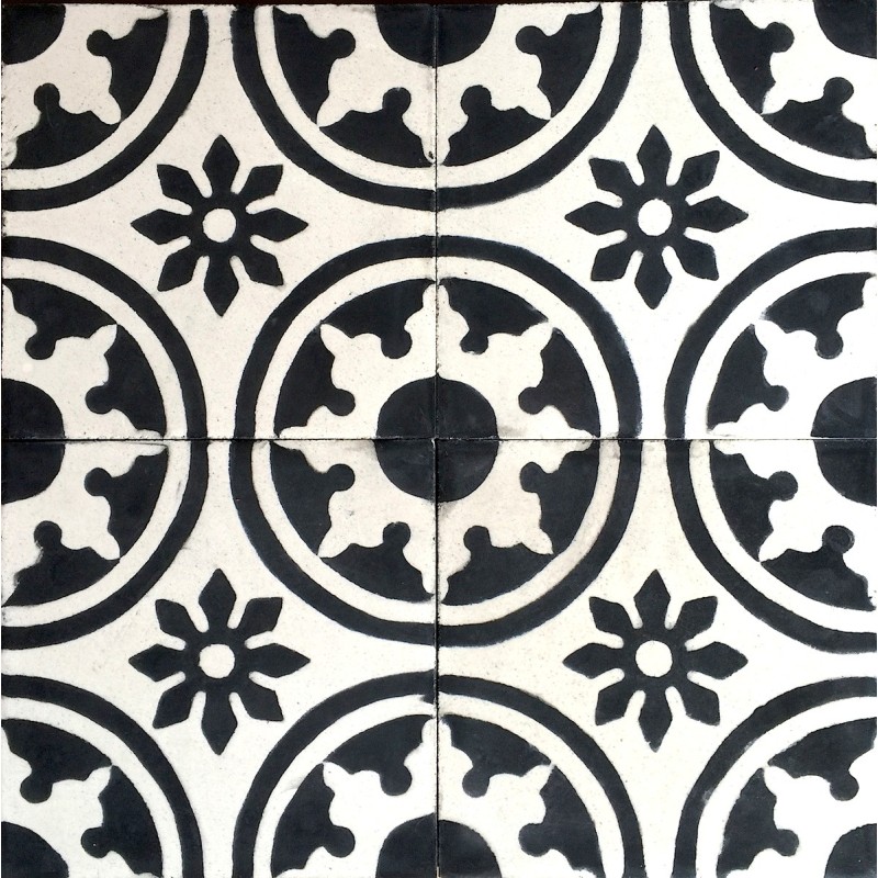 Cement tiles 1sqm model palma-noir