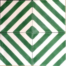 carrelage de ciment 1m  modele chevron-vert