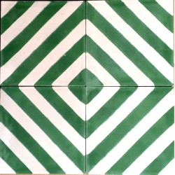 carrelage de ciment 1m  modele chevron-vert