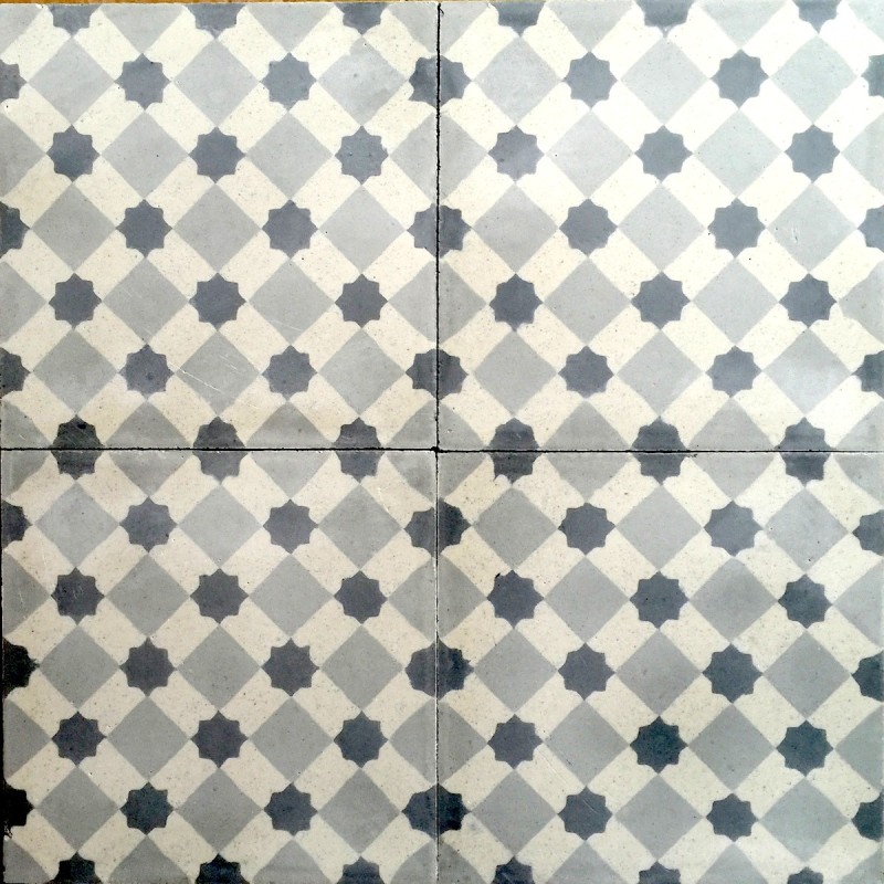 Cement tiles 1sqm model frizy-gris