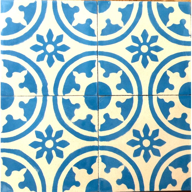 Cement tiles 1sqm model palma-bleu