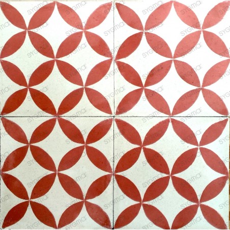 Cement tiles 1sqm model sampa-rouge