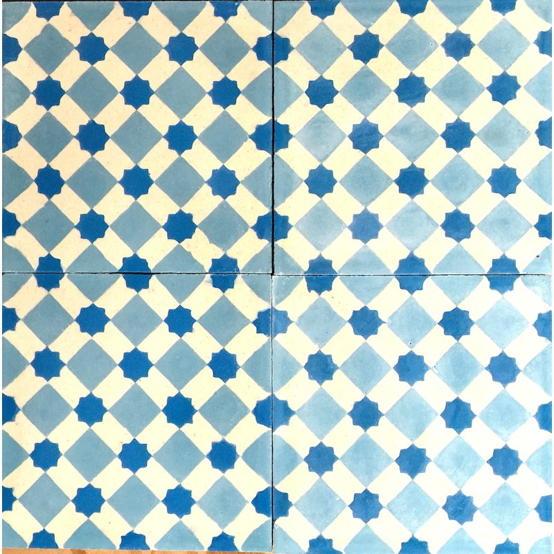 Cement tiles 1sqm model frizy-bleu