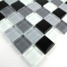 Mosaic tiles glass bathroom shower noir-mix