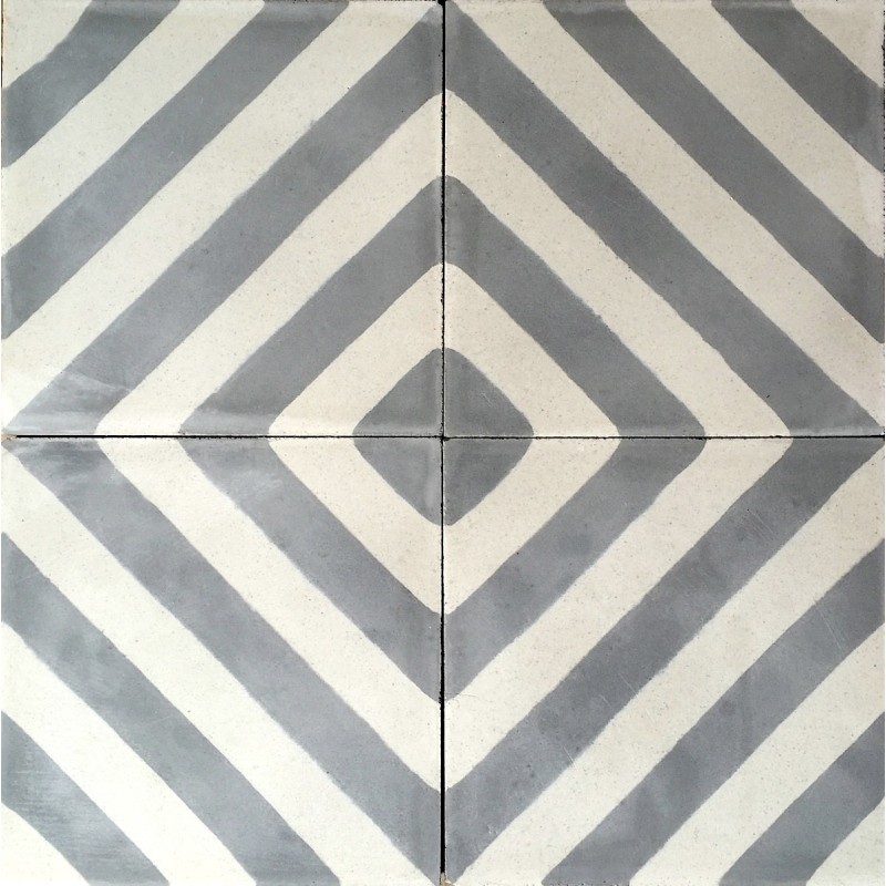 carreaux ciment 1m2  modele chevron-gris