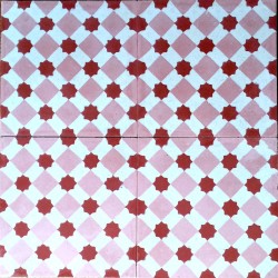 Cement tiles 1sqm model frizy-rouge