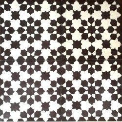 Cement tiles 1sqm model prisma-marron