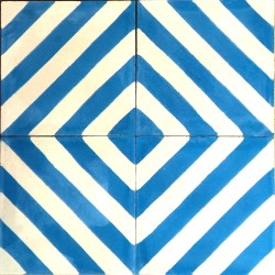 1m2 carreaux ciment modele chevron-bleu