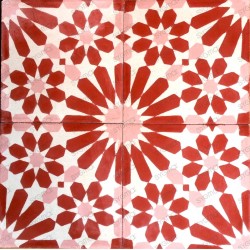 Cement tiles 1sqm model anso-rouge