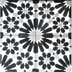 carrelage carreaux en ciment 1m2  modele anso-noir