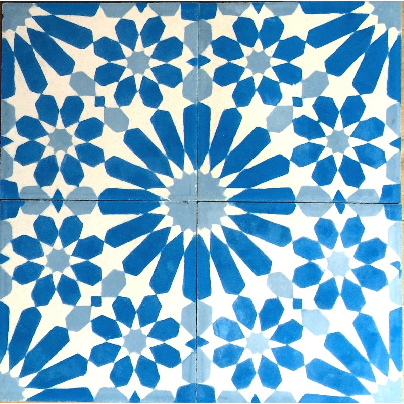 Cement tiles 1sqm model anso-bleu