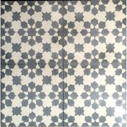 carreaux carrelage en ciment 1m2  modele prisma-gris