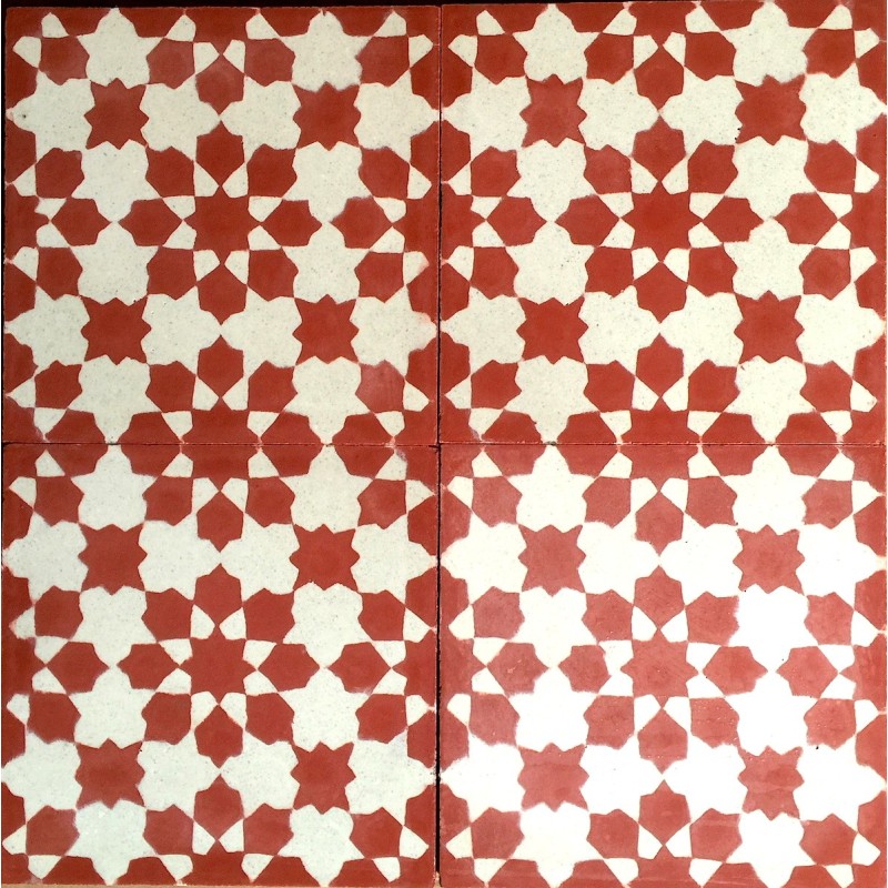 Cement tiles 1sqm model prisma-rouge