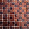 Azulejo mosaico de vidrio y piedra METALLIC-MARRON