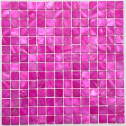 mosaic of Pearl tile shower bath Pearl Nacarat Rose