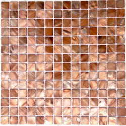 azulejo de mosaico de perlas perlas de baño Nacarat Marron