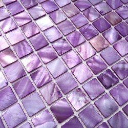 azulejo de mosaico de perlas perlas de baño 1m2 odyssee-violet