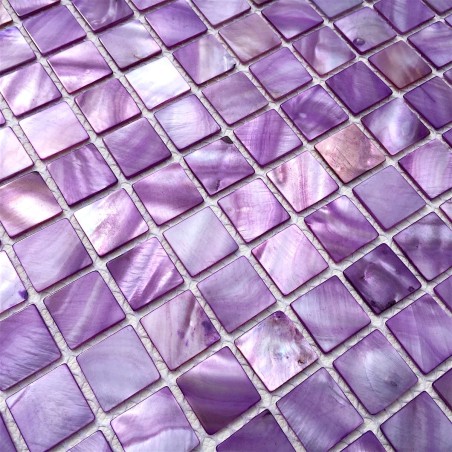 azulejo de mosaico de perlas perlas de baño 1m2 odyssee-violet