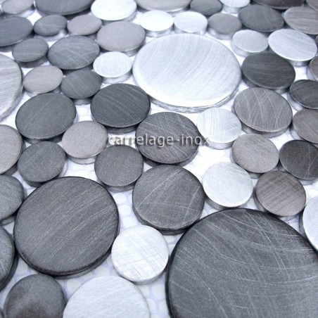mosaico aluminio frente cocina ducha baño 1m2 cm-loop-gris mosaico aluminio frente cocina ducha baño 1m2 cm-loop-gris