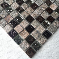 plate of stone mosaic wall and floor 1sqm model STACKA