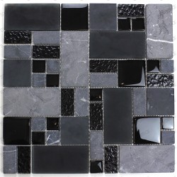 Mosaico vidrio y piedra baño suelo y muro mp-shadow