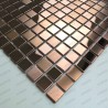 Stainless steel splash back size copper shower mosaic model FUSION CUIVRE