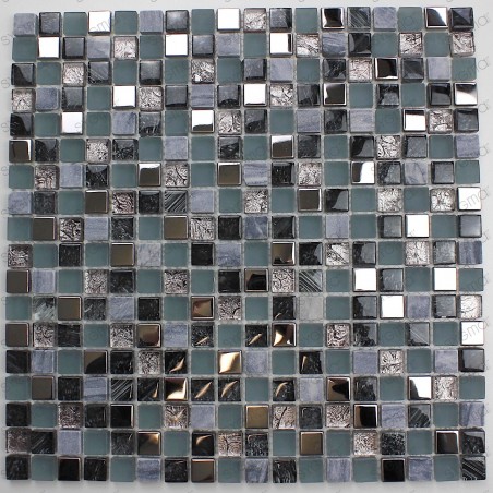 Mosaique noir de verre et pierre mvp-galb