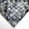 Mosaique noir en verre et pierre Osana