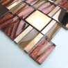 Glass mosaic aluminium tile wall for kitchen and bathroom mv-glit