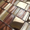 Glass mosaic aluminium tile wall for kitchen and bathroom mv-glit
