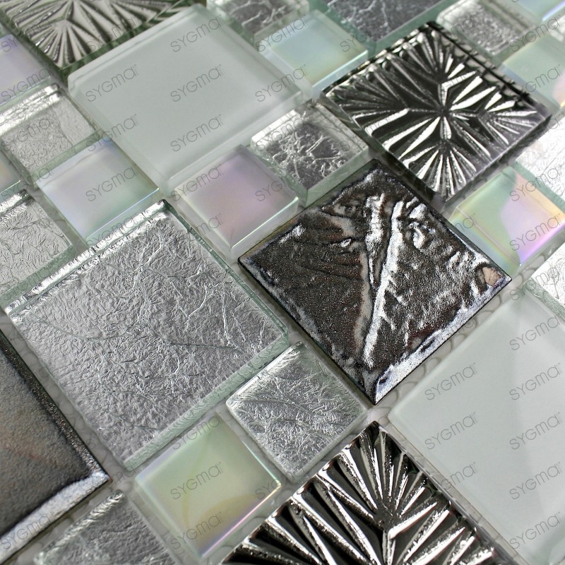 sample glass mosaic for floor and wall shower model Lugano