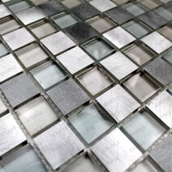 Aluminium and glass mosaic kitchen and bathroom HEHO