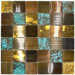 Aluminium and glass mosaic kitchen and bathroom HEHO