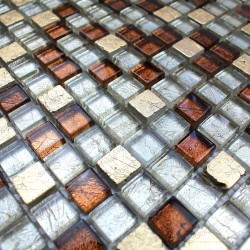Mosaic tile bathroom wall...