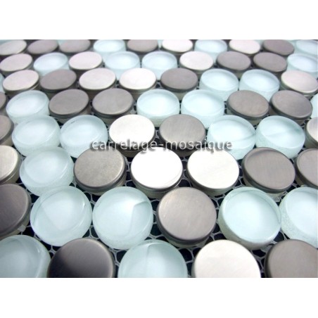 carrelage inox verre mosaique salledebain MULTIROUND carrelage inox verre mosaique salledebain MULTIROUND