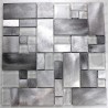 Mosaique carrelage aluminium mur et sol aspen