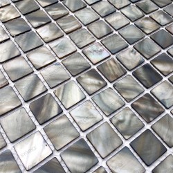 azulejo de mosaico de perlas perlas de baño 1m nacarat gris
