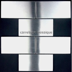 carrelage inox mosaique inox 1 plaque BRIQUE 150